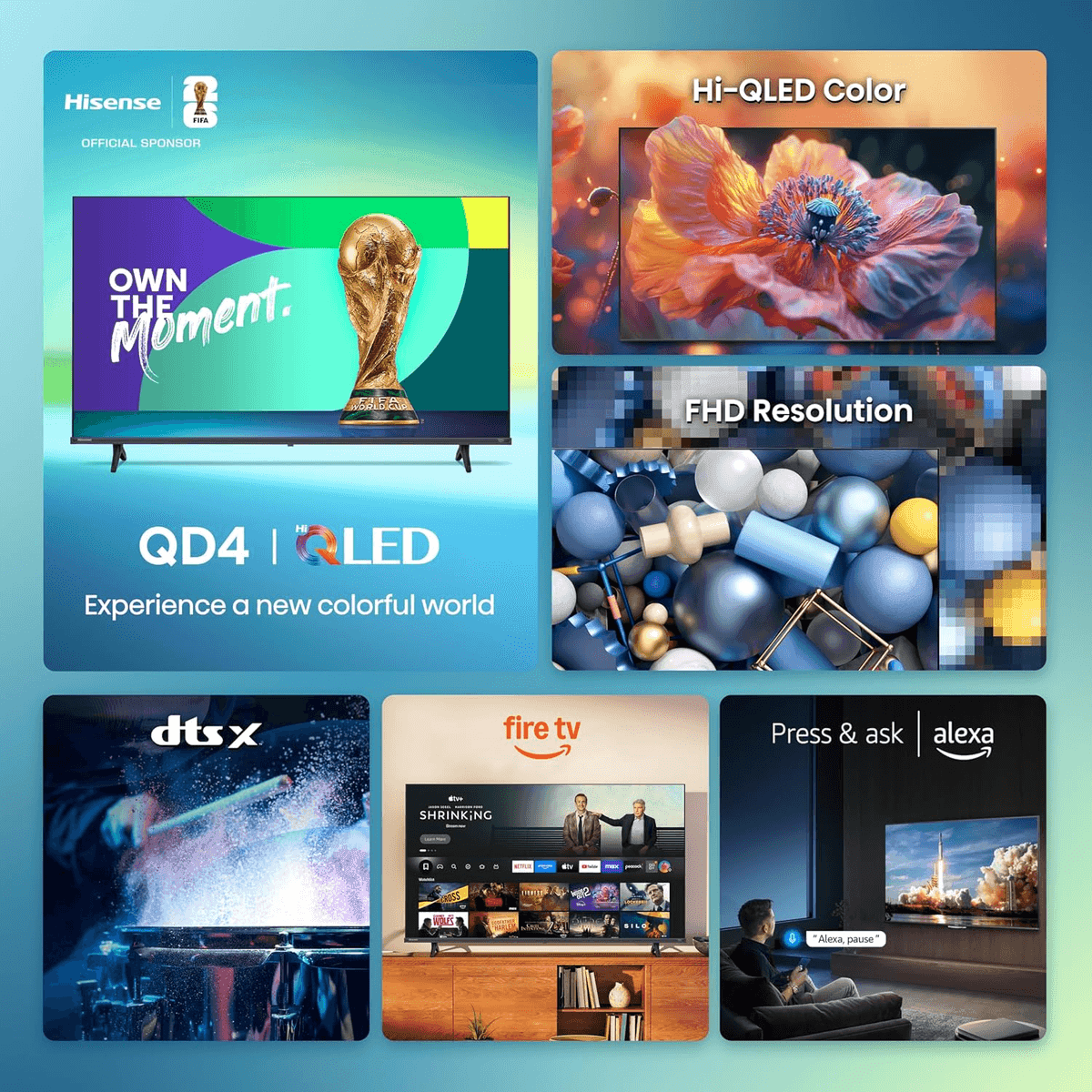 Hisense 40" QD4 Hi-QLED 1080p Fire TV (40QD4QF) image 4