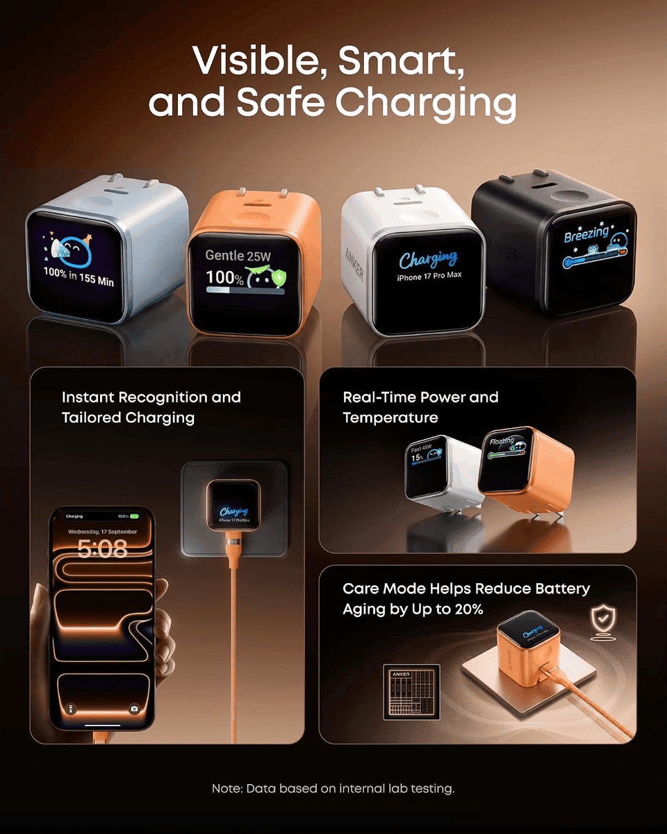 Anker Nano 45W Smart Display USB-C Charger image 3