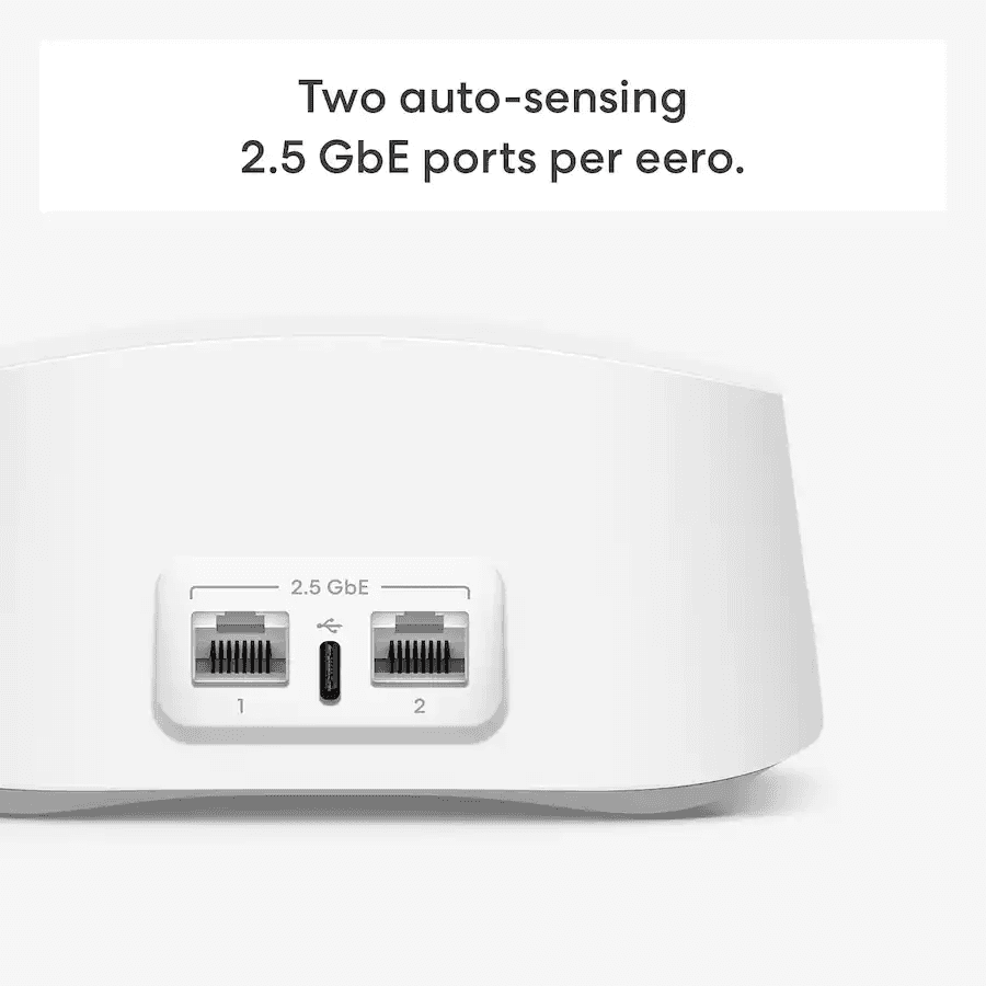 eero 7 Dual-Band Mesh Wi-Fi 7 System (3-Pack) - White image 3