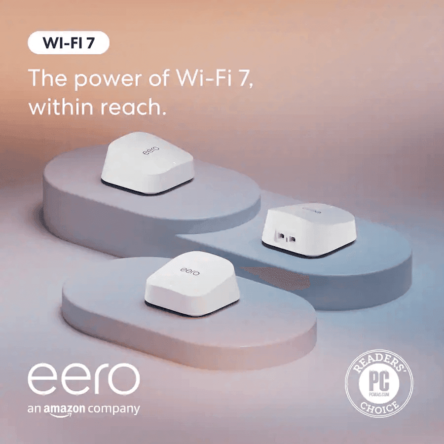 eero 7 Dual-Band Mesh Wi-Fi 7 System (3-Pack) - White image 2