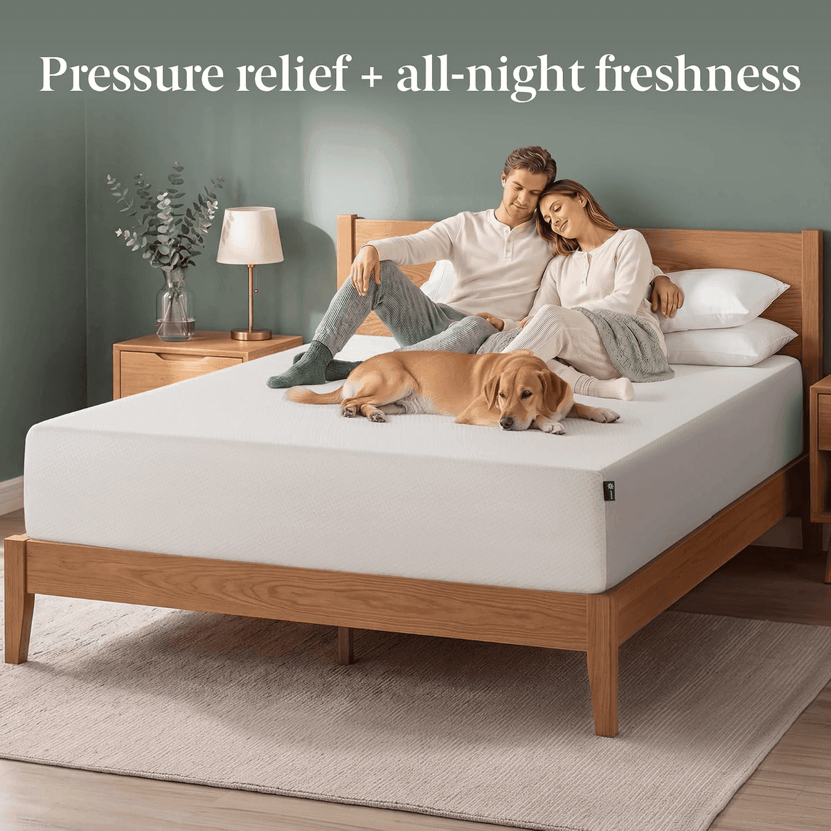 Zinus 12-Inch Green Tea Memory Foam King Mattress image 3