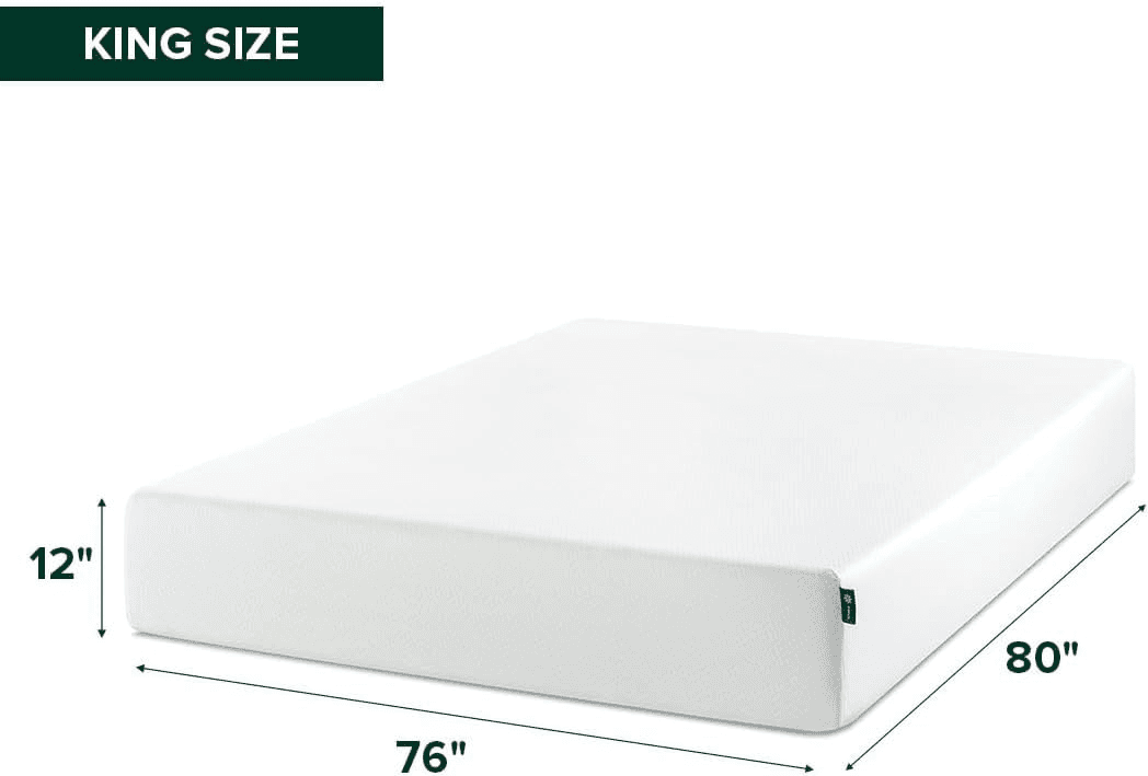 Zinus 12-Inch Green Tea Memory Foam King Mattress image 2
