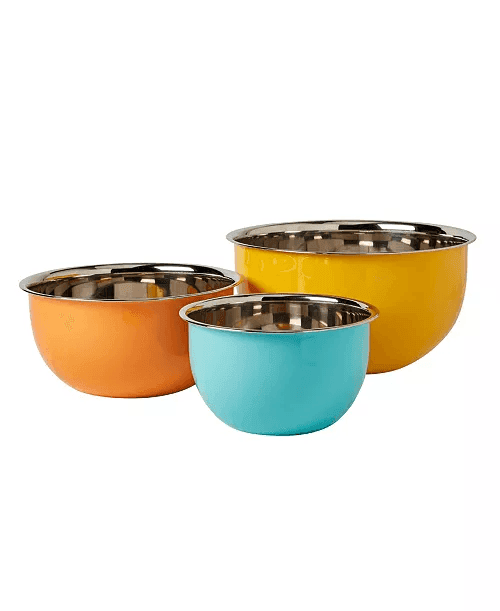 INFUSE Latin 3-Piece Stainless Steel Mixing Bowl Set