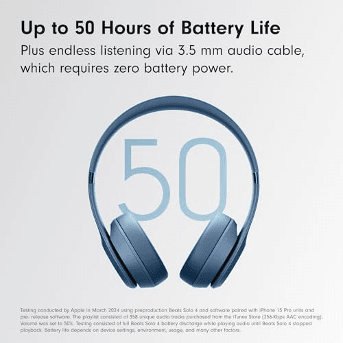 Beats Solo 4 Wireless On-Ear Headphones, Slate Blue image 4