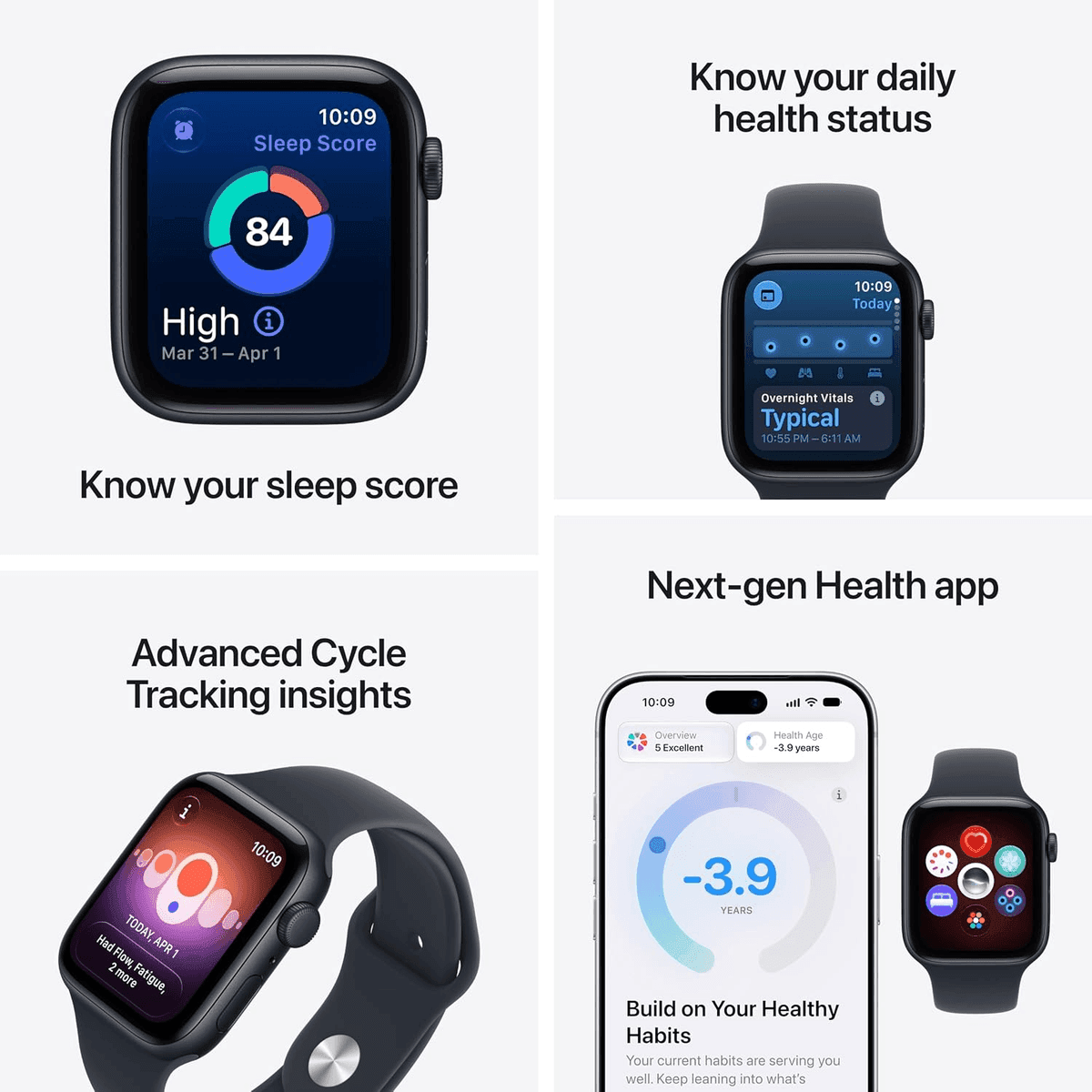 Apple Watch SE 3 GPS 40mm with Starlight Case and Sand Sport Band image 3