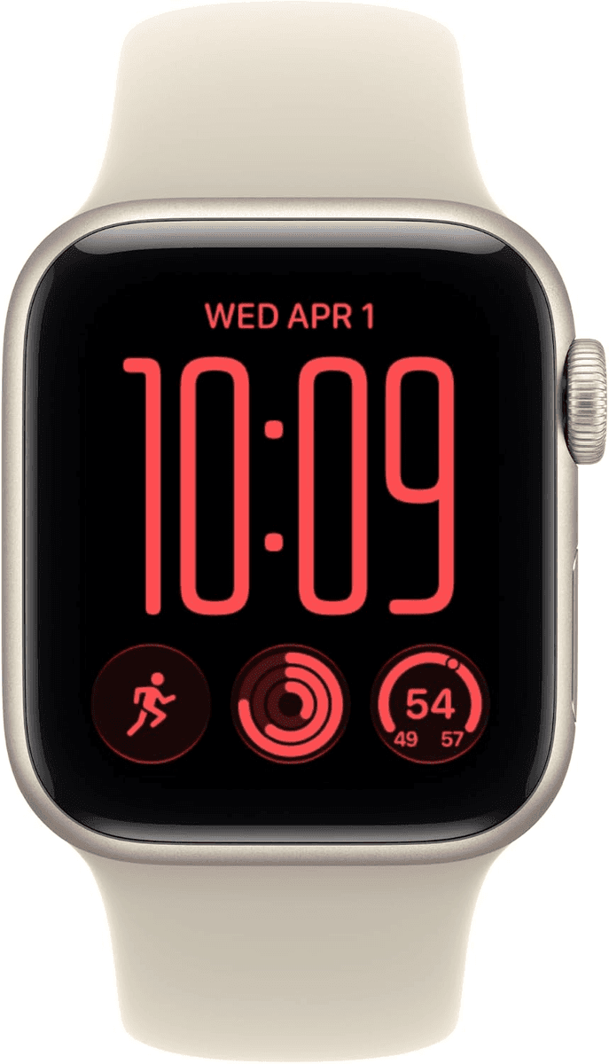 Apple Watch SE 3 GPS 40mm with Starlight Case and Sand Sport Band image 2