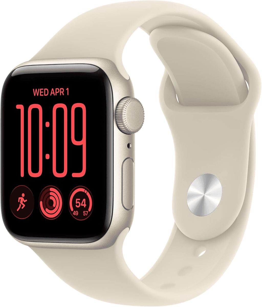 Apple Watch SE 3 GPS 40mm with Starlight Case and Sand Sport Band