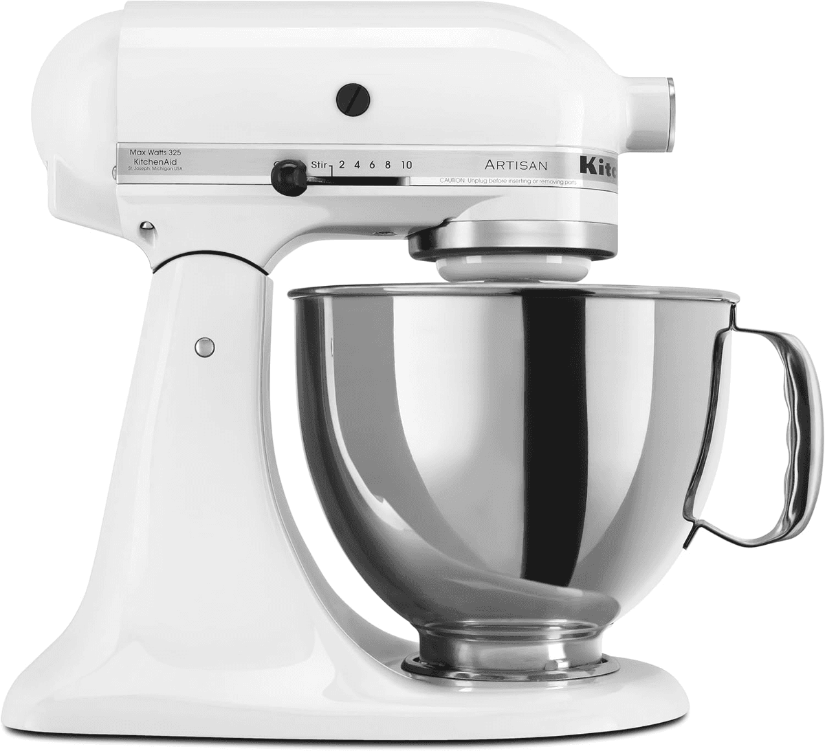 KitchenAid Artisan KSM150PS 5-Quart Tilt-Head Stand Mixer - White