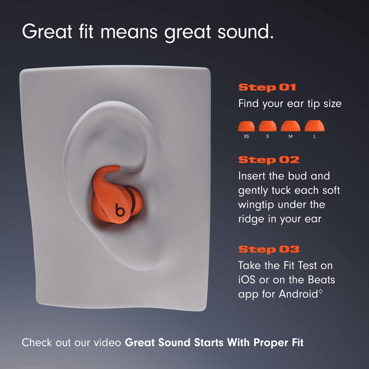 Beats Powerbeats Fit Noise-Cancelling Workout Earbuds, Jet Black image 3