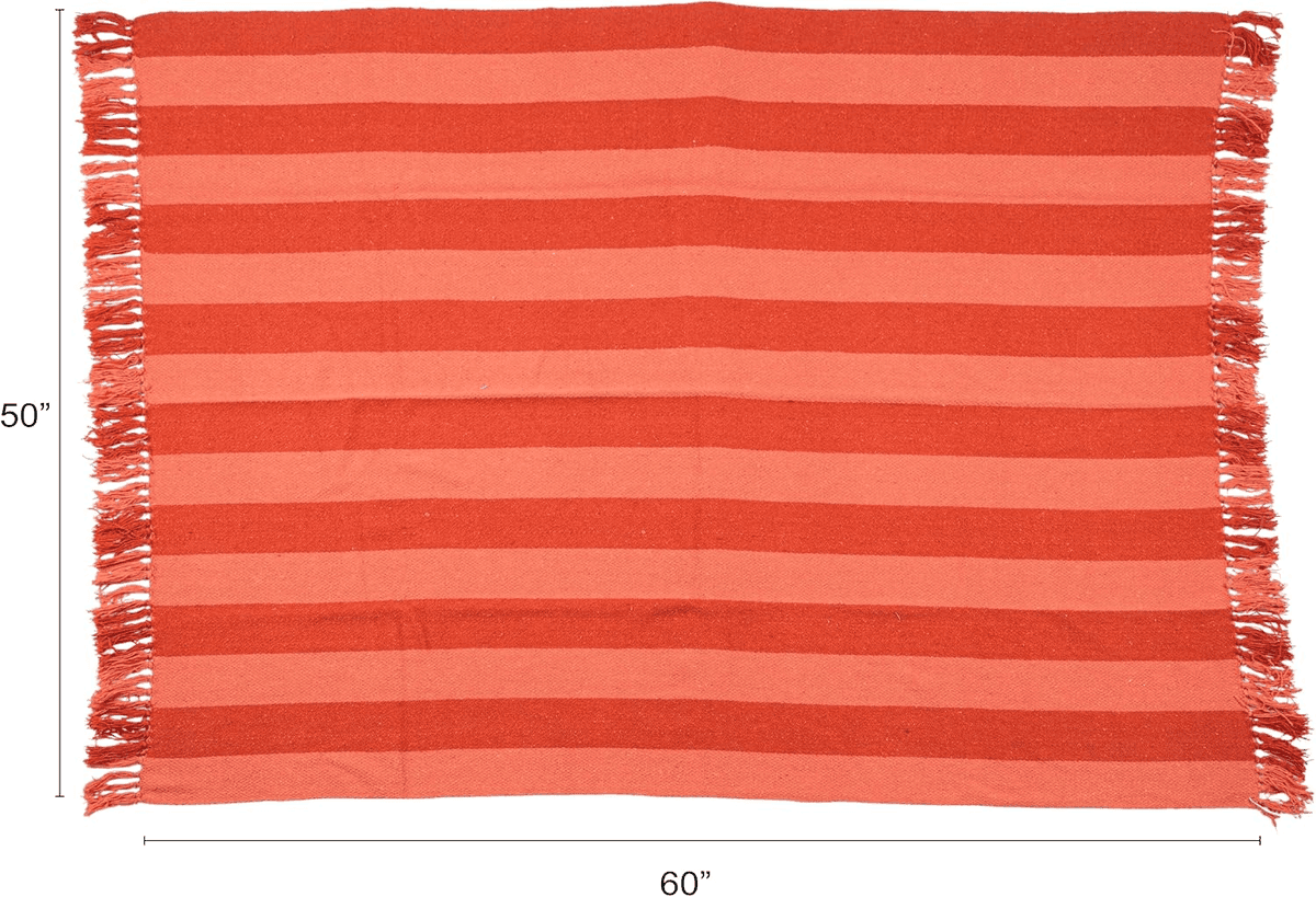 Creative Co-Op Woven Cotton Blend Throw (Red/Pink) for $18.76 image 2