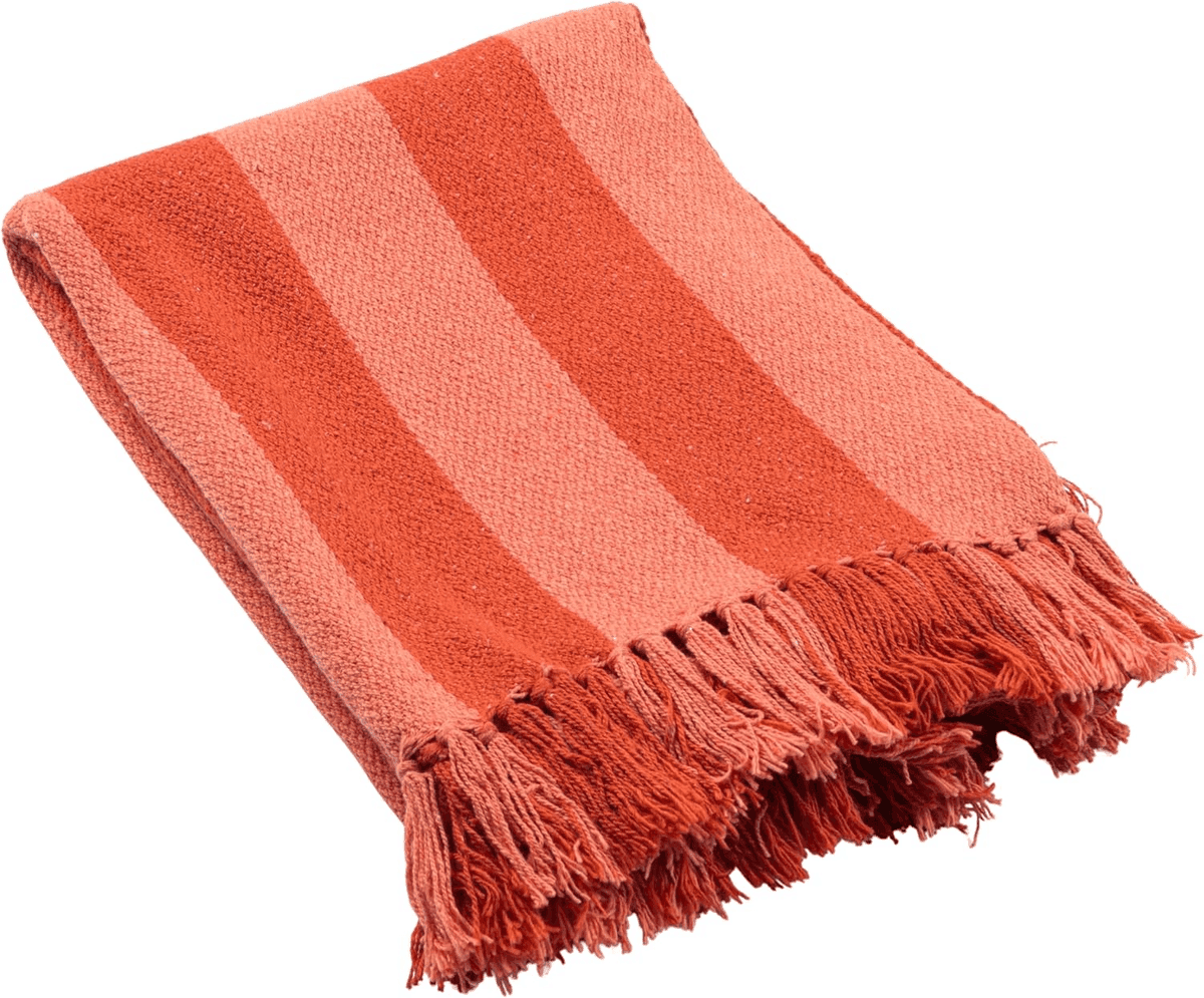 Creative Co-Op Woven Cotton Blend Throw (Red/Pink) for $18.76