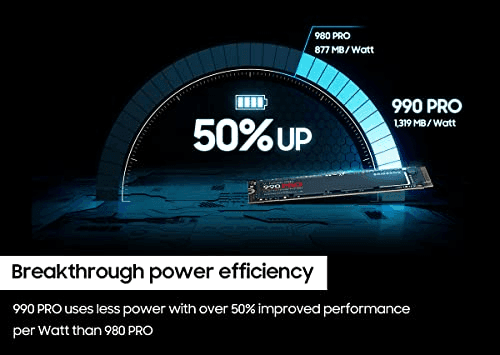 Samsung 990 PRO 1TB PCIe 4.0 NVMe M.2 SSD image 3