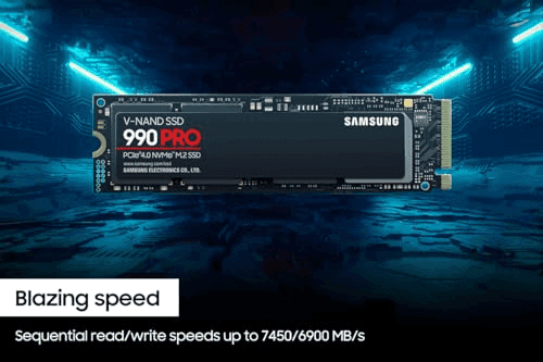 Samsung 990 PRO 1TB PCIe 4.0 NVMe M.2 SSD image 2