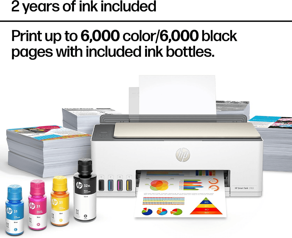 HP Smart Tank 5103 Wireless All-in-One Ink Tank Printer image 3