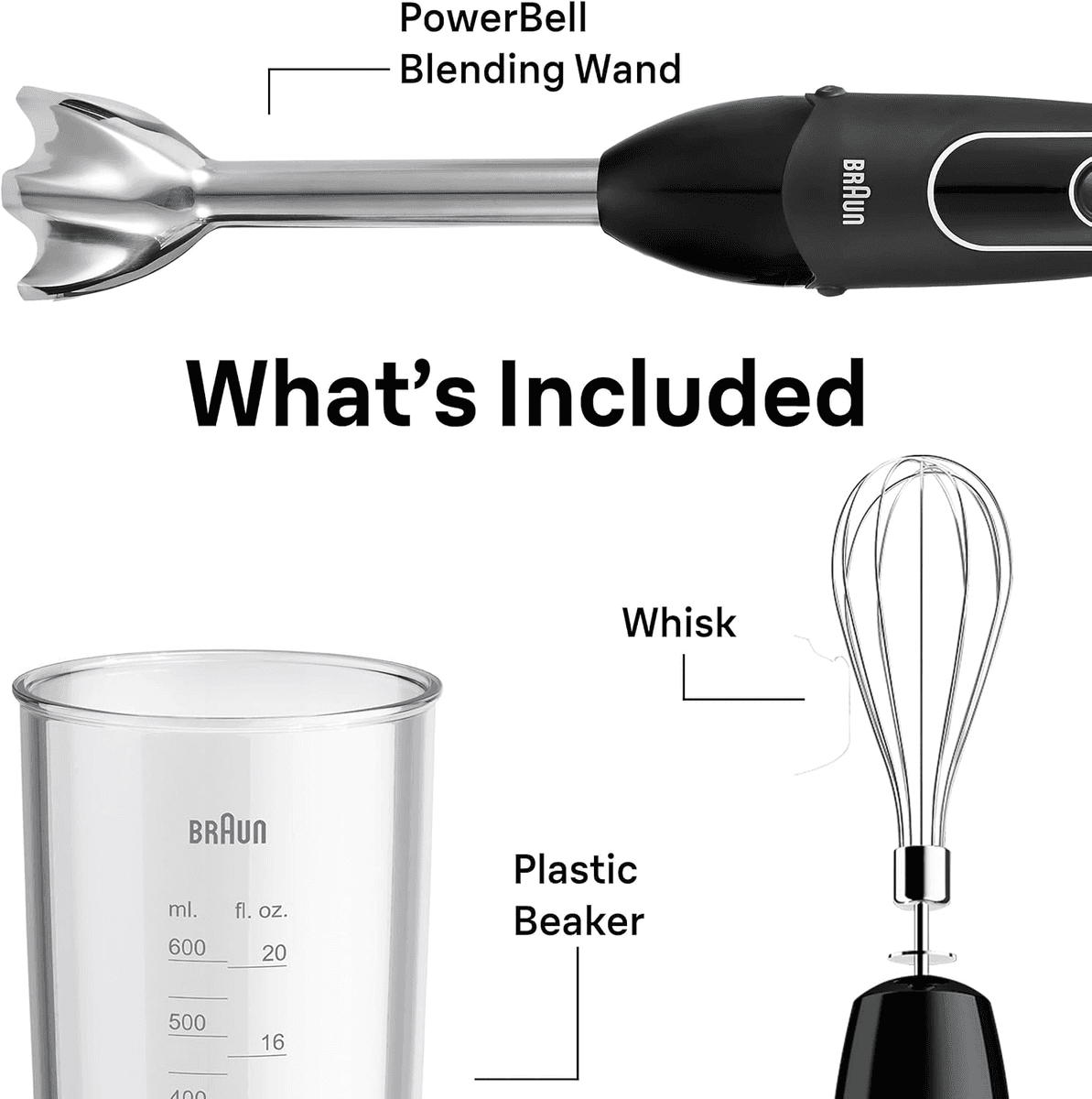 Braun MultiQuick 5 Hand Blender with Beaker and Whisk image 5