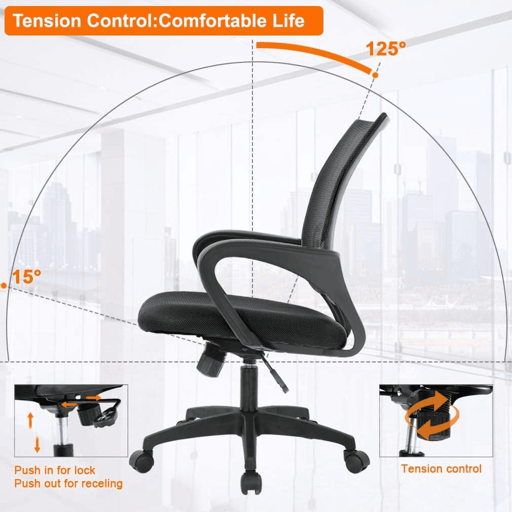 BestOffice Mid-Back Mesh Ergonomic Office Chair image 5