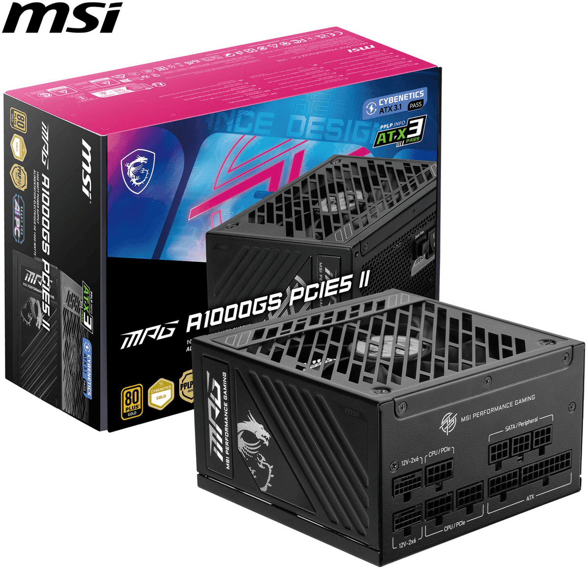 MSI MPG A1000GS PCIE5 II 1000W Modular Power Supply