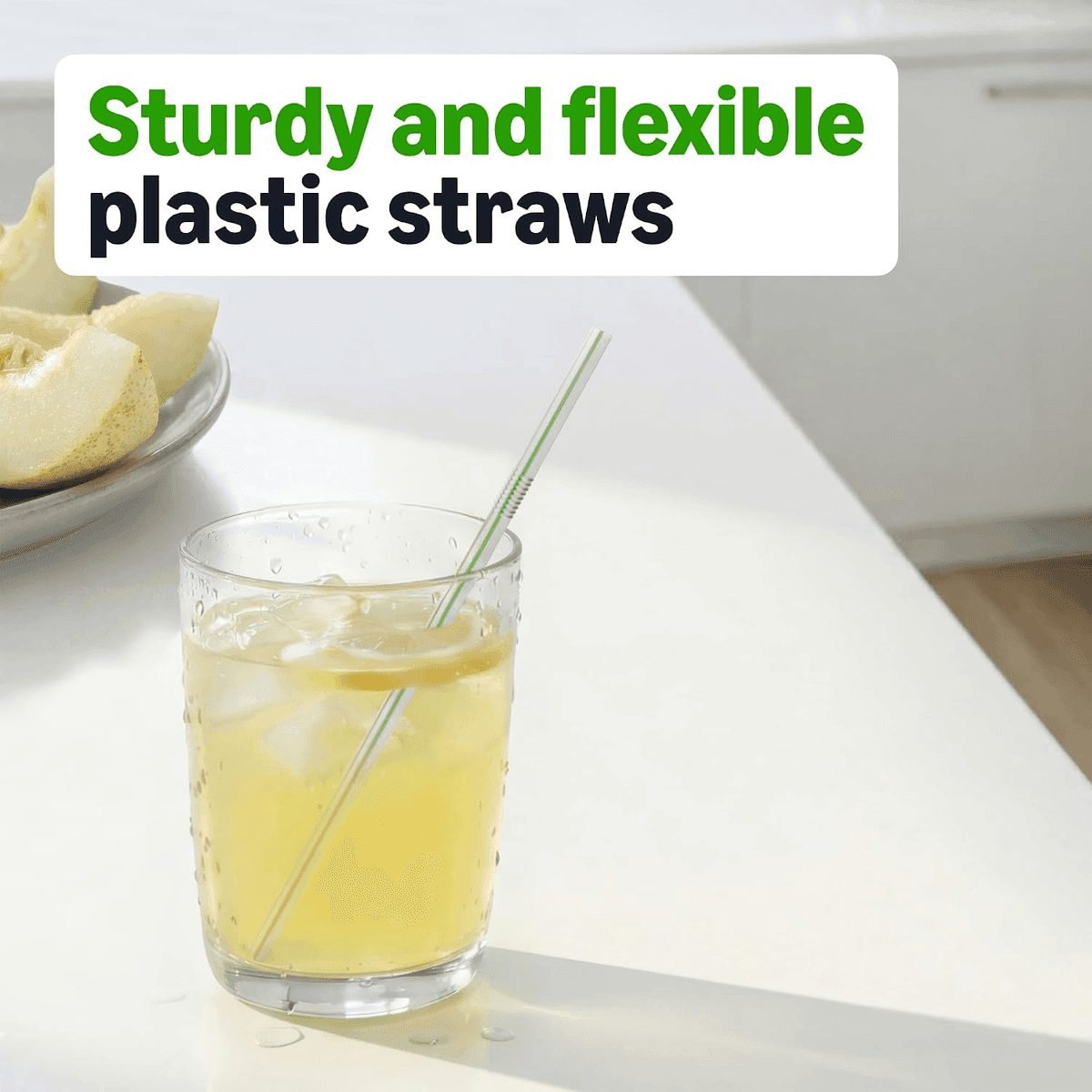 [Prime] Amazon Basics Flexible Plastic Straws, 100 Count image 3