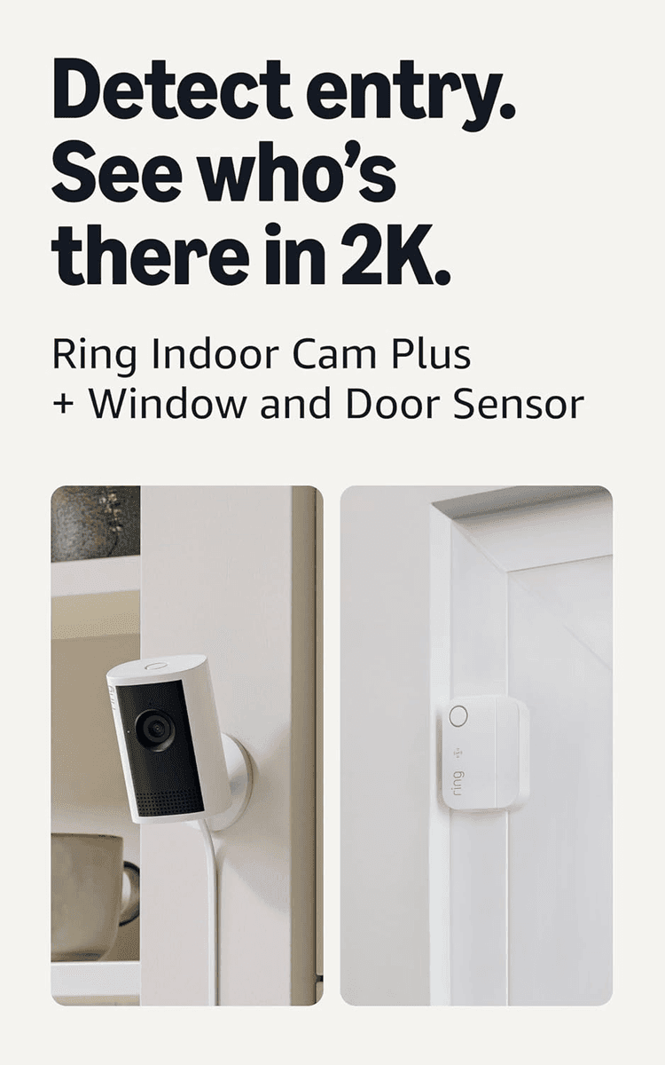 [61% Off] Ring Indoor Cam 2K + Door Sensor Bundle