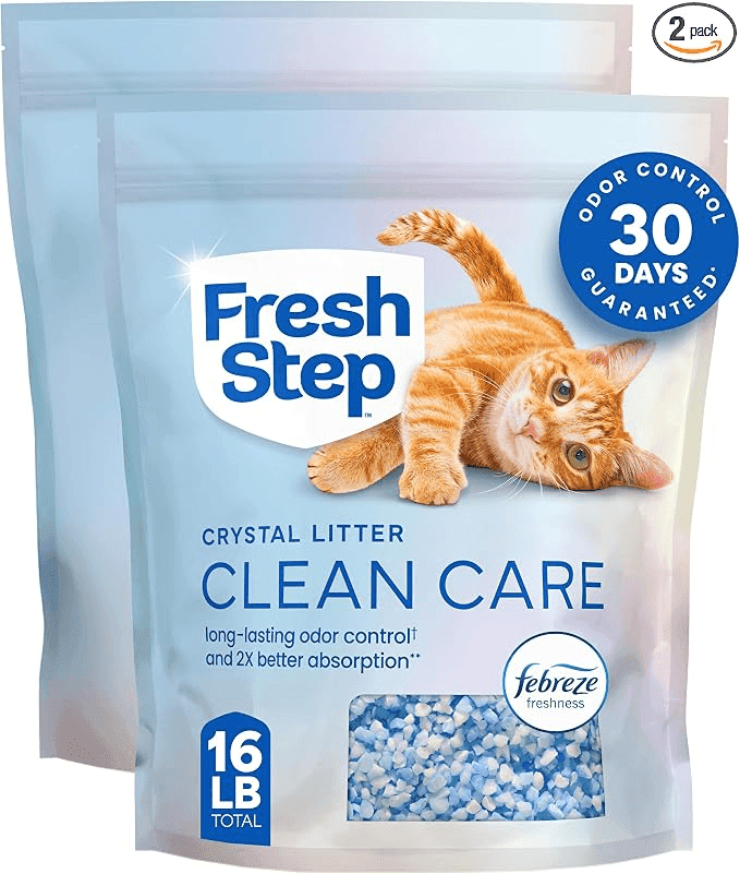 [Prime, 30% Off] Fresh Step Crystal Cat Litter, 8 lb 2-Pack