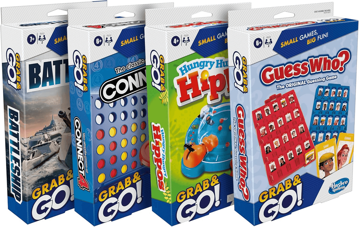 [Prime, 31% Off] Hasbro Grab and Go! 4-Game Travel Bundle