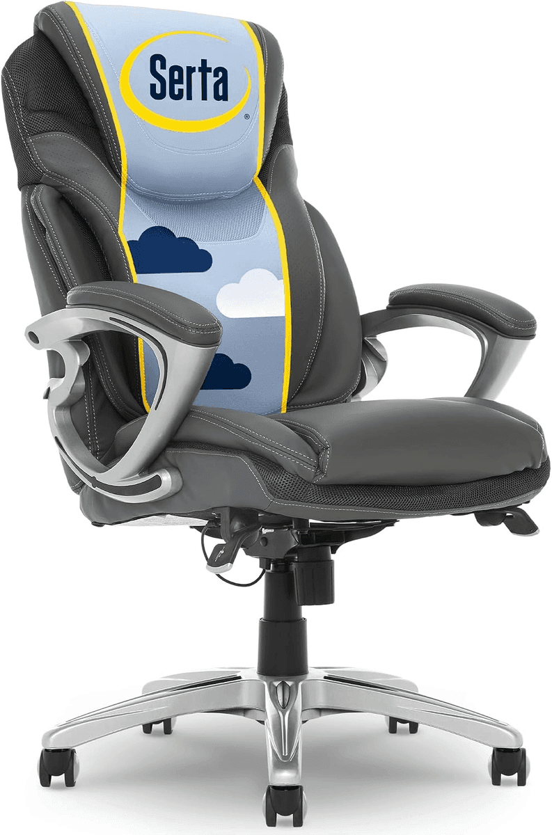 [Prime] Serta Bryce Ergonomic Executive Office Chair, Gray
