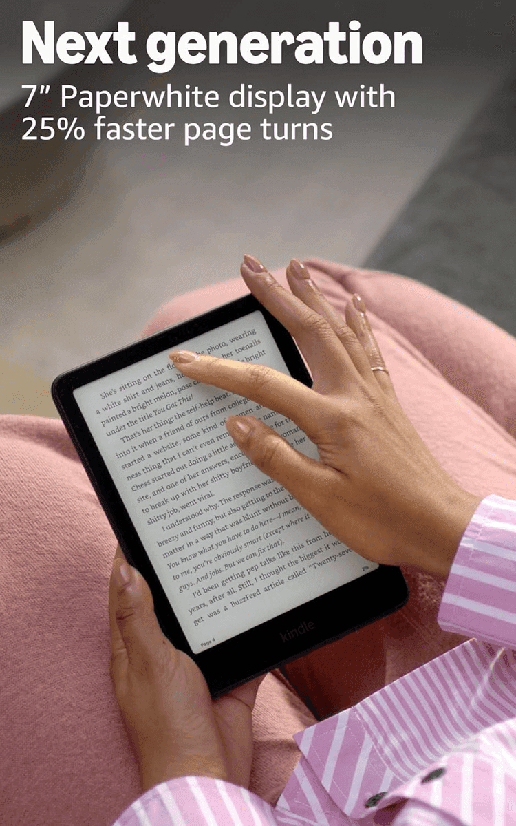 Amazon Kindle Paperwhite Signature Edition 32GB (2024), Metallic Black image 3