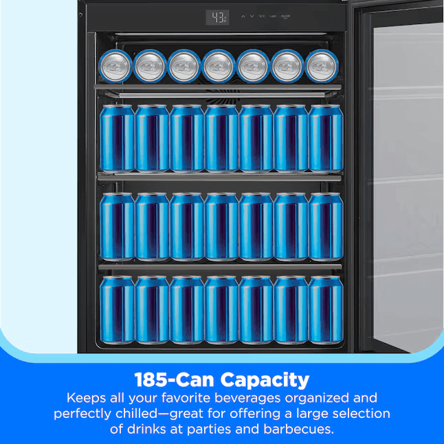 Midea 185-Can Stainless Steel Beverage Refrigerator image 2