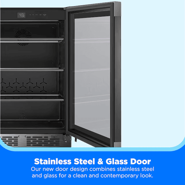Midea 185-Can Stainless Steel Beverage Refrigerator image 3