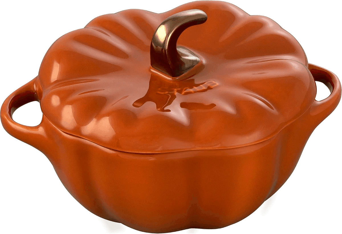 STAUB Ceramic 0.75-qt Petite Pumpkin, Burnt Orange $29.99