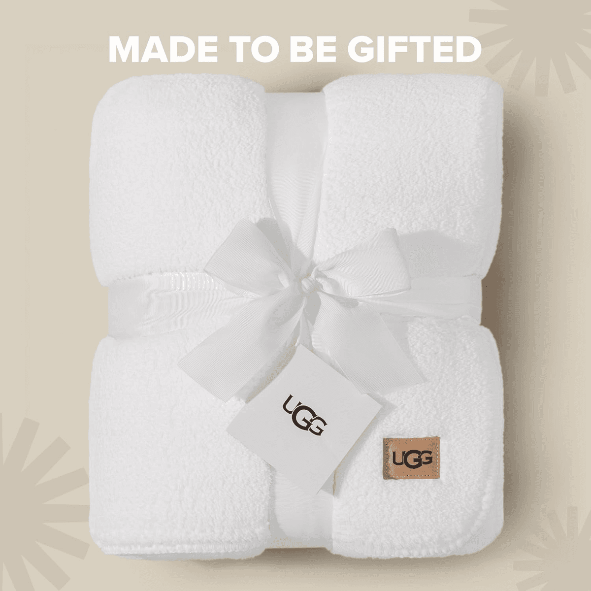 UGG Whitecap 50 x 70-Inch Plush Fleece Throw Blanket in White image 4