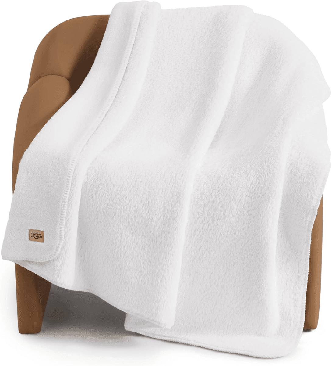 UGG Whitecap 50 x 70-Inch Plush Fleece Throw Blanket in White