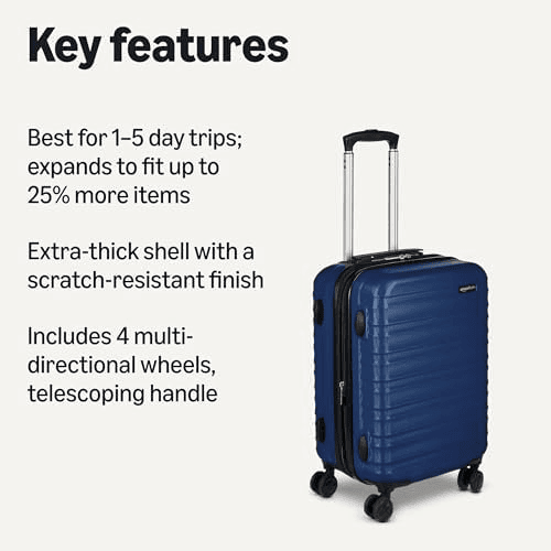 [Prime, 25% Off] Amazon Basics 21-Inch Hardside Carry-On Luggage image 2