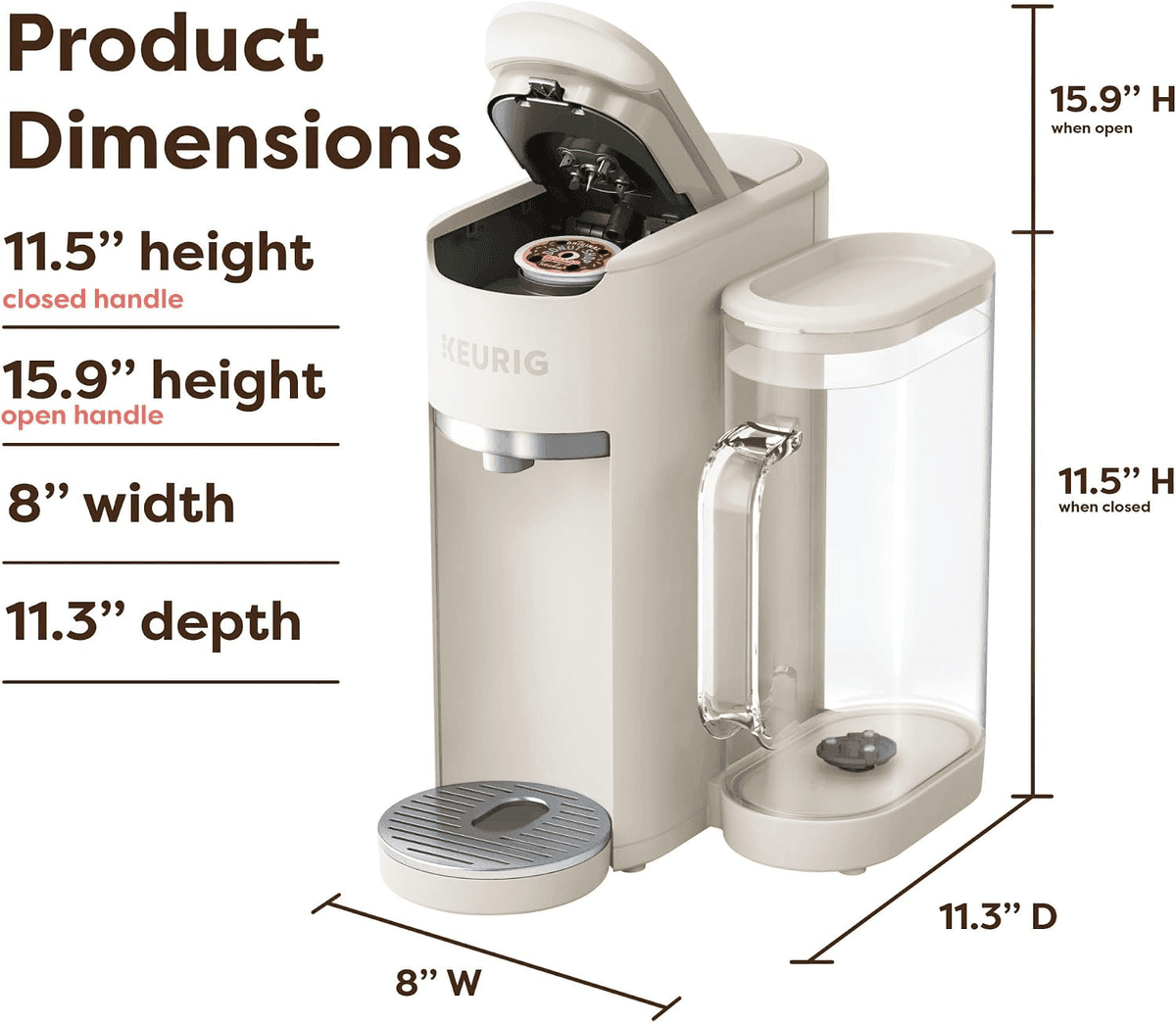 [Prime] Keurig K-Supreme Gen2 Hot & Iced Coffee Maker - Warm Stone image 5