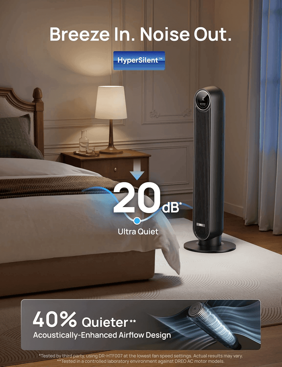 DREO 36-inch DC Tower Fan with Remote image 3