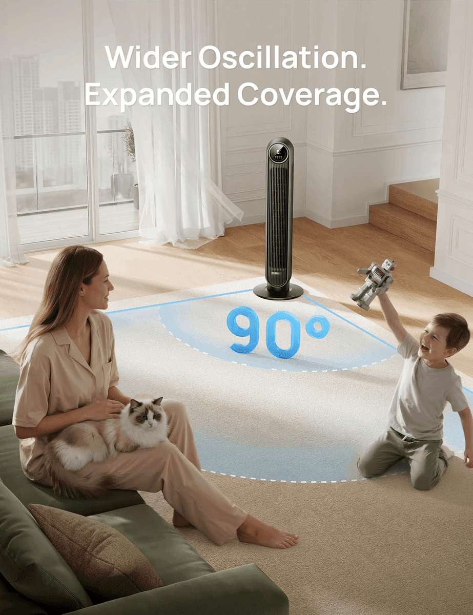 DREO 36-inch DC Tower Fan with Remote image 5