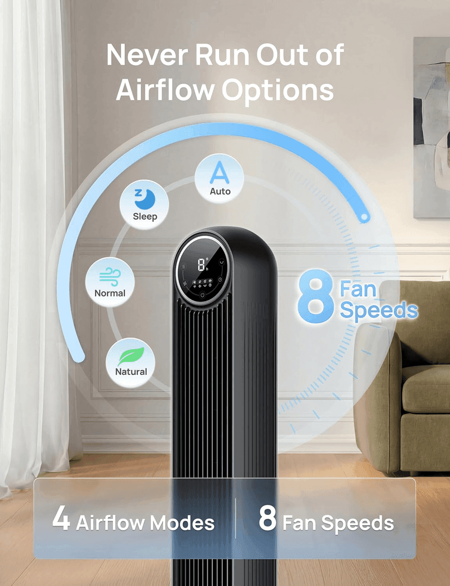 DREO 36-inch DC Tower Fan with Remote image 4