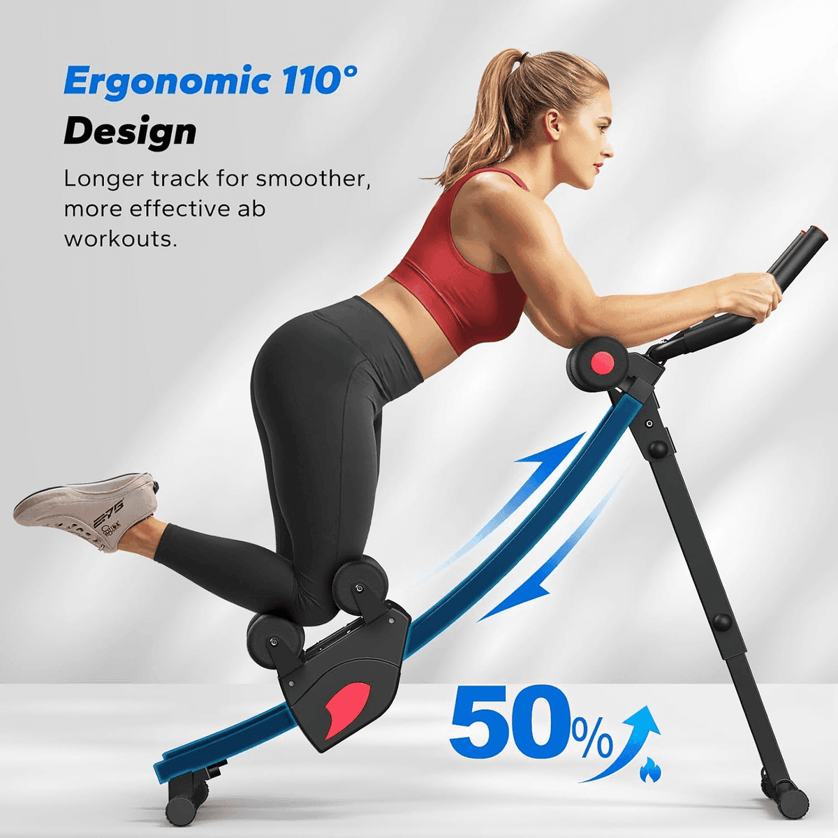 MERACH Adjustable Dual-Track Ab Trainer Machine image 4