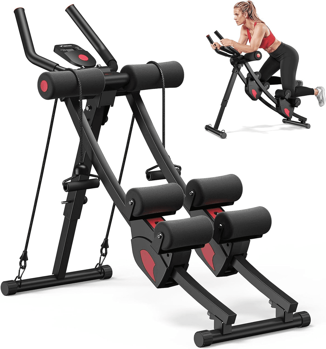 MERACH Adjustable Dual-Track Ab Trainer Machine