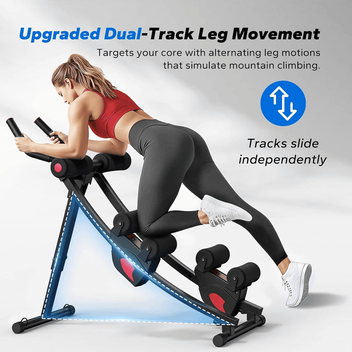 MERACH Adjustable Dual-Track Ab Trainer Machine image 3