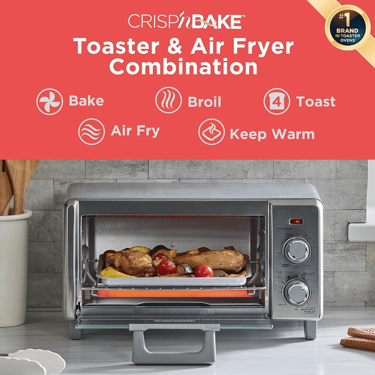 [Prime] BLACK+DECKER 4-Slice Air Fry Toaster Oven image 2