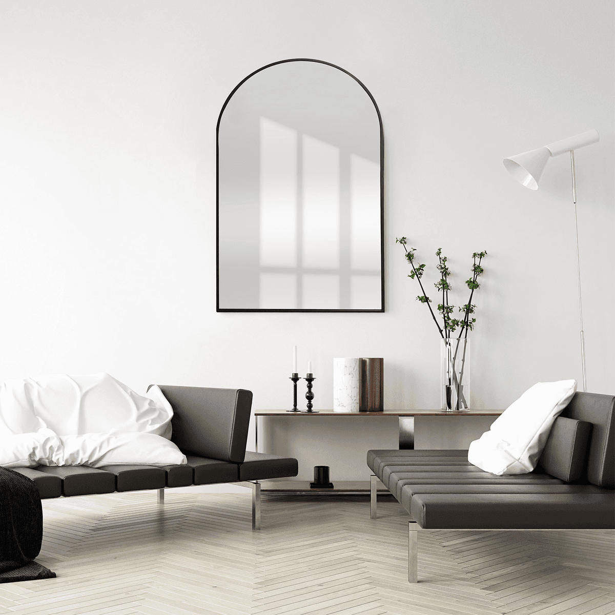 Origin 21 24 x 39-Inch Arch Black Framed Wall Mirror image 5