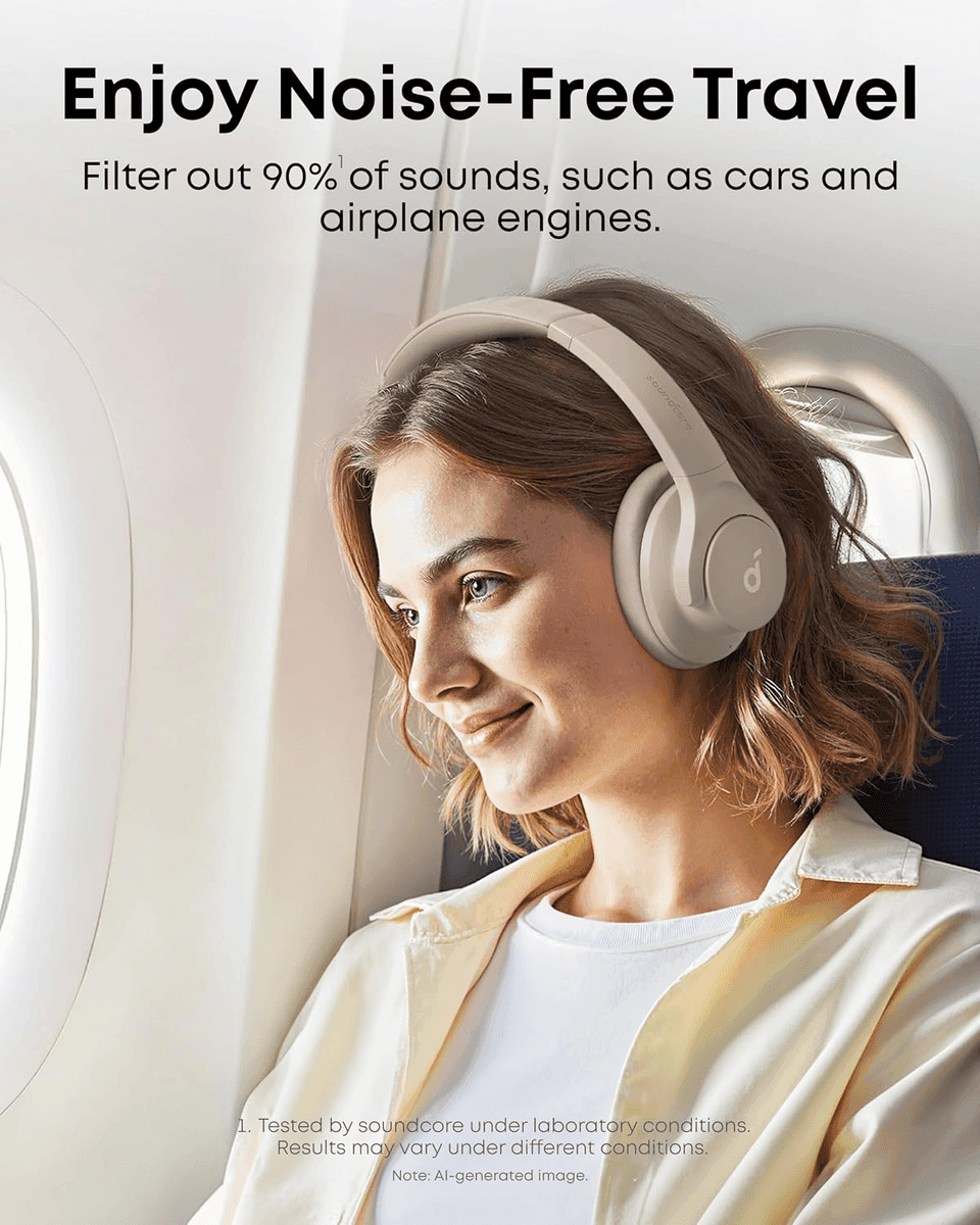 [Prime] Soundcore Q20i Hybrid ANC Headphones - Taupe image 2