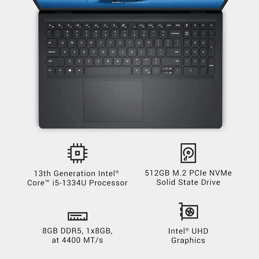 Dell 15.6-Inch Touchscreen Laptop - Core i5/8GB/512GB image 4