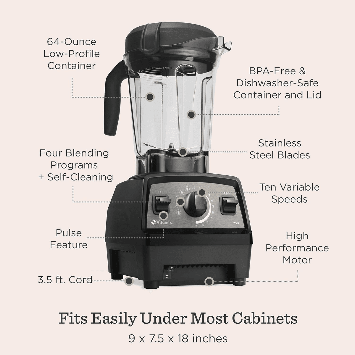 [Prime] Vitamix Propel 750 64-Oz Blender - Black image 3