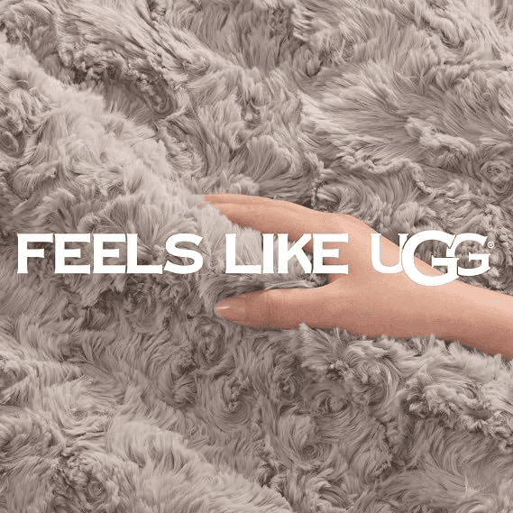 [Prime] UGG Adalee 50" x 70" Faux Fur Throw Blanket - Brown image 3