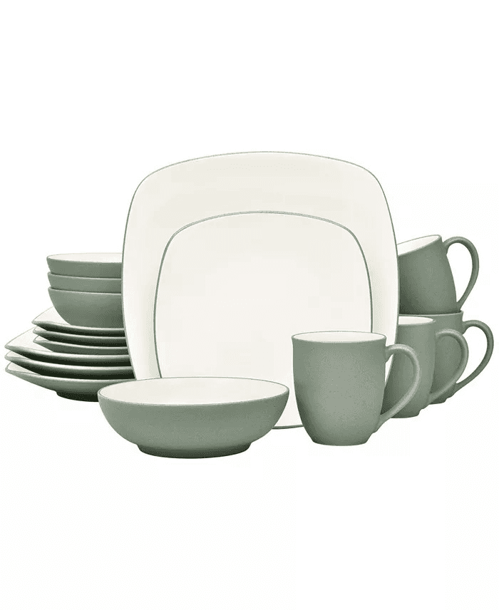 Noritake Colorwave Square 16-Piece Dinnerware Set - Green image 3
