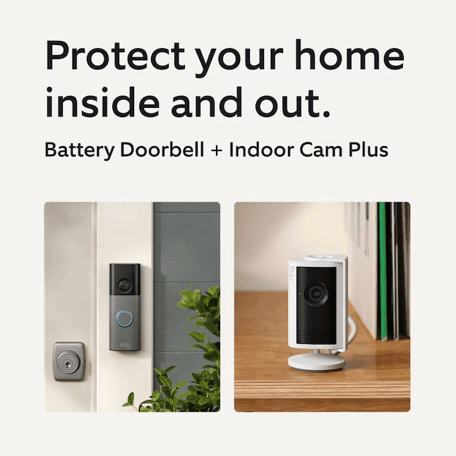 Ring Battery Doorbell 2K + Indoor Cam 2K Bundle image 2