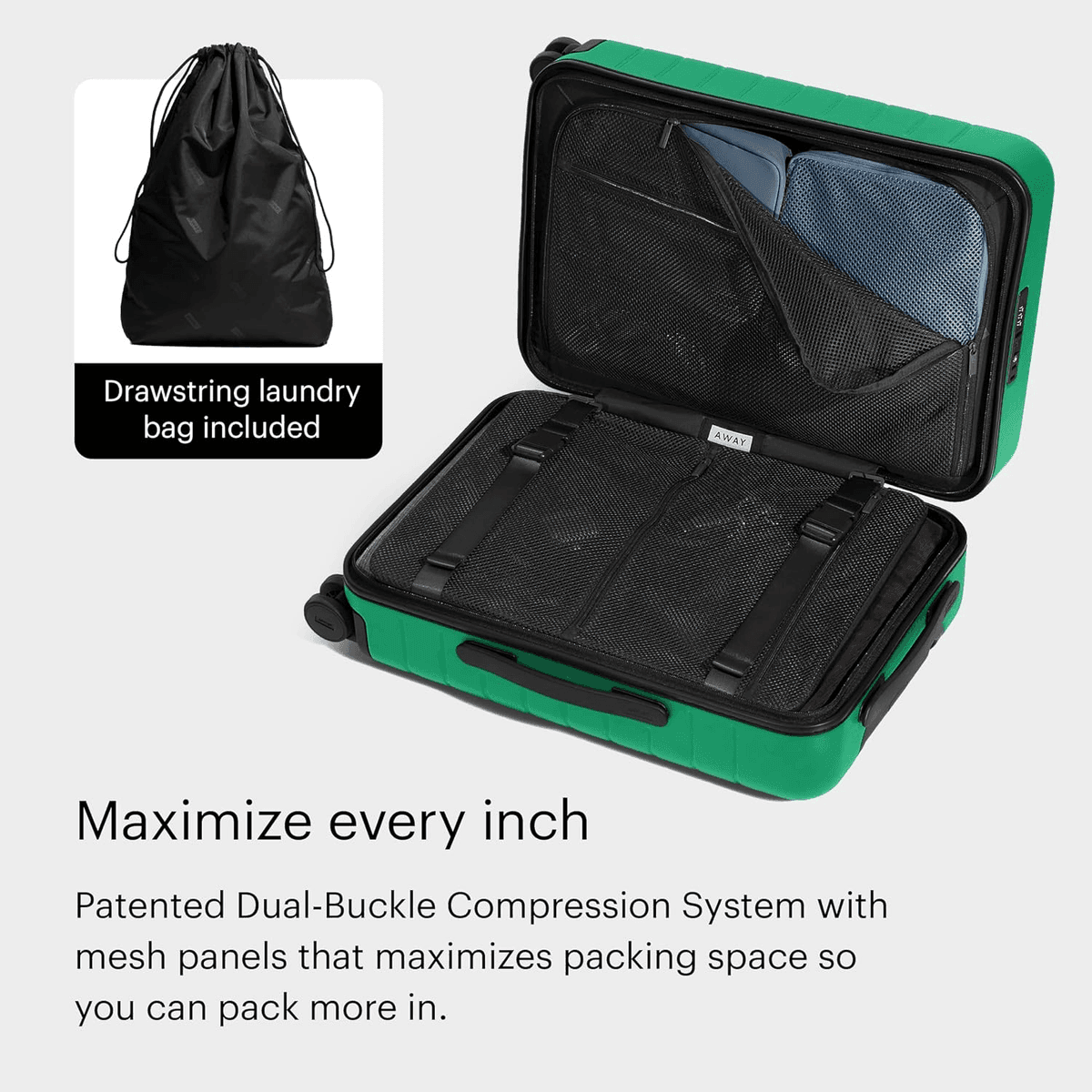 [Prime] Away The Carry-On 22-Inch Suitcase - Palm Green for $192 image 3