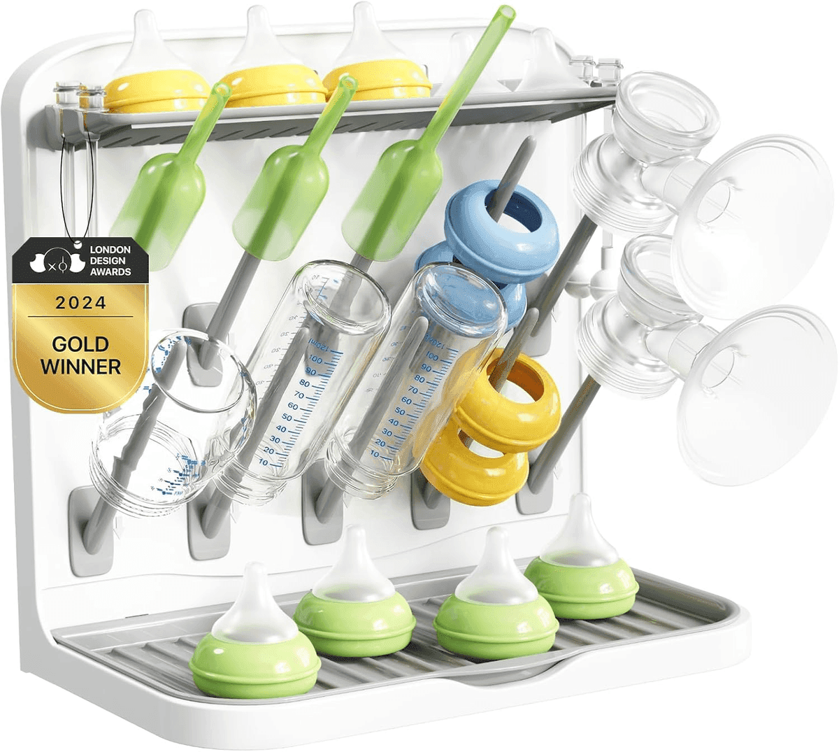 Lifewit Baby Bottle Drying Rack with 10 Hooks